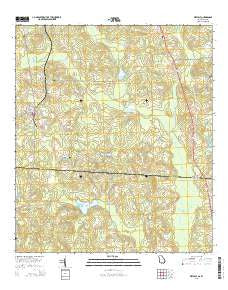 Metcalf Georgia Current topographic map, 1:24000 scale, 7.5 X 7.5 Minute, Year 2014