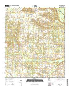 Methvins Georgia Current topographic map, 1:24000 scale, 7.5 X 7.5 Minute, Year 2014