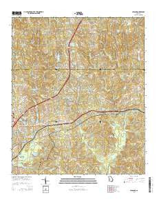 Midland Georgia Current topographic map, 1:24000 scale, 7.5 X 7.5 Minute, Year 2014