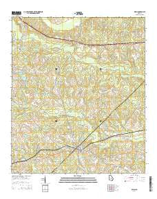 Milan Georgia Current topographic map, 1:24000 scale, 7.5 X 7.5 Minute, Year 2014