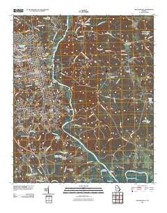 Milledgeville Georgia Historical topographic map, 1:24000 scale, 7.5 X 7.5 Minute, Year 2011