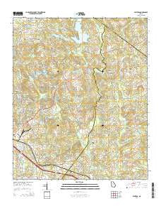 Milstead Georgia Current topographic map, 1:24000 scale, 7.5 X 7.5 Minute, Year 2014