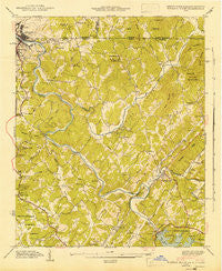 Mineral Bluff Georgia Historical topographic map, 1:24000 scale, 7.5 X 7.5 Minute, Year 1943