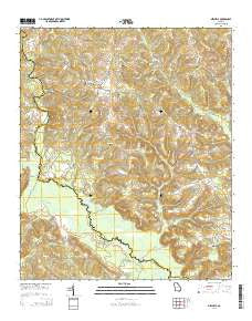 Mitchell Georgia Current topographic map, 1:24000 scale, 7.5 X 7.5 Minute, Year 2014