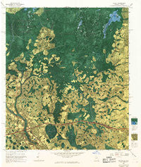 Moniac Georgia Historical topographic map, 1:24000 scale, 7.5 X 7.5 Minute, Year 1967