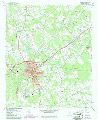 Monroe Georgia Historical topographic map, 1:24000 scale, 7.5 X 7.5 Minute, Year 1964