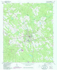 Monticello Georgia Historical topographic map, 1:24000 scale, 7.5 X 7.5 Minute, Year 1972