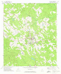 Monticello Georgia Historical topographic map, 1:24000 scale, 7.5 X 7.5 Minute, Year 1972