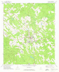 Monticello Georgia Historical topographic map, 1:24000 scale, 7.5 X 7.5 Minute, Year 1972