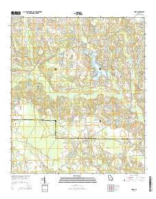 Mora Georgia Current topographic map, 1:24000 scale, 7.5 X 7.5 Minute, Year 2014