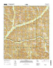 Morris Georgia Current topographic map, 1:24000 scale, 7.5 X 7.5 Minute, Year 2014