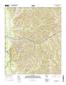 Mount Vernon Georgia Current topographic map, 1:24000 scale, 7.5 X 7.5 Minute, Year 2014
