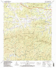 Mulky Gap Georgia Historical topographic map, 1:24000 scale, 7.5 X 7.5 Minute, Year 1988