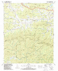 Mulky Gap Georgia Historical topographic map, 1:24000 scale, 7.5 X 7.5 Minute, Year 1988