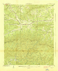 Mulky Gap Georgia Historical topographic map, 1:24000 scale, 7.5 X 7.5 Minute, Year 1938