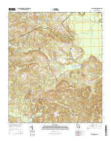Napier Pond Georgia Current topographic map, 1:24000 scale, 7.5 X 7.5 Minute, Year 2014
