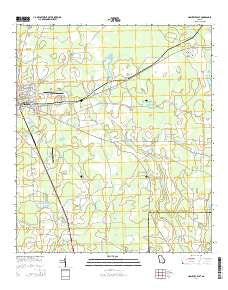 Nashville East Georgia Current topographic map, 1:24000 scale, 7.5 X 7.5 Minute, Year 2014