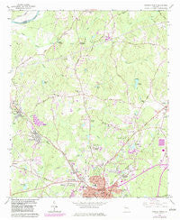 Newnan North Georgia Historical topographic map, 1:24000 scale, 7.5 X 7.5 Minute, Year 1965