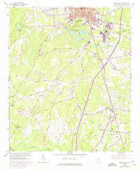 Newnan South Georgia Historical topographic map, 1:24000 scale, 7.5 X 7.5 Minute, Year 1965