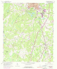 Newnan South Georgia Historical topographic map, 1:24000 scale, 7.5 X 7.5 Minute, Year 1965