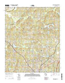 Newnan North Georgia Current topographic map, 1:24000 scale, 7.5 X 7.5 Minute, Year 2014