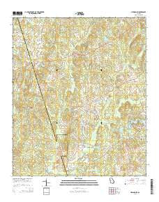 Newnan SW Georgia Current topographic map, 1:24000 scale, 7.5 X 7.5 Minute, Year 2014