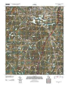 Newnan South Georgia Historical topographic map, 1:24000 scale, 7.5 X 7.5 Minute, Year 2011