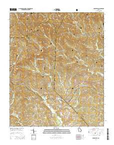 Nimblewill Georgia Current topographic map, 1:24000 scale, 7.5 X 7.5 Minute, Year 2014