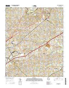 Norcross Georgia Current topographic map, 1:24000 scale, 7.5 X 7.5 Minute, Year 2014