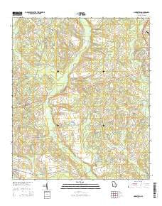 Norristown Georgia Current topographic map, 1:24000 scale, 7.5 X 7.5 Minute, Year 2014