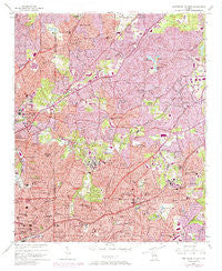 Northeast Atlanta Georgia Historical topographic map, 1:24000 scale, 7.5 X 7.5 Minute, Year 1954