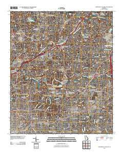 Northeast Atlanta Georgia Historical topographic map, 1:24000 scale, 7.5 X 7.5 Minute, Year 2011