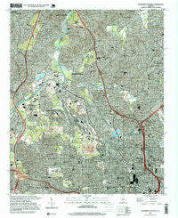 Northwest Atlanta Georgia Historical topographic map, 1:24000 scale, 7.5 X 7.5 Minute, Year 1997