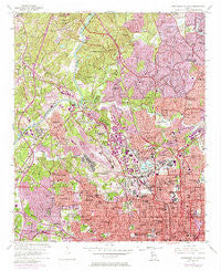 Northwest Atlanta Georgia Historical topographic map, 1:24000 scale, 7.5 X 7.5 Minute, Year 1954