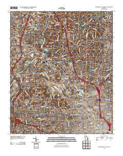 Northwest Atlanta Georgia Historical topographic map, 1:24000 scale, 7.5 X 7.5 Minute, Year 2011