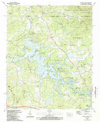 Nottley Dam Georgia Historical topographic map, 1:24000 scale, 7.5 X 7.5 Minute, Year 1988