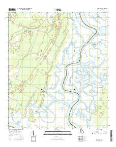 Oak Level Georgia Current topographic map, 1:24000 scale, 7.5 X 7.5 Minute, Year 2014