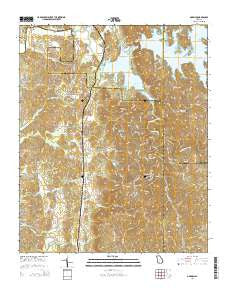 Oakman Georgia Current topographic map, 1:24000 scale, 7.5 X 7.5 Minute, Year 2014