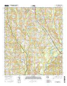 Ochlocknee Georgia Current topographic map, 1:24000 scale, 7.5 X 7.5 Minute, Year 2014