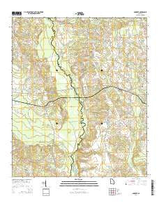 Ohoopee Georgia Current topographic map, 1:24000 scale, 7.5 X 7.5 Minute, Year 2014