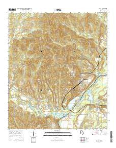 Omaha Georgia Current topographic map, 1:24000 scale, 7.5 X 7.5 Minute, Year 2014