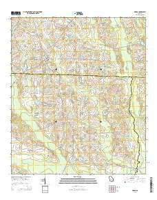 Omega Georgia Current topographic map, 1:24000 scale, 7.5 X 7.5 Minute, Year 2014