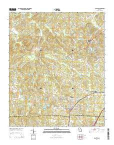 Palmetto Georgia Current topographic map, 1:24000 scale, 7.5 X 7.5 Minute, Year 2014