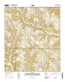 Parrott Georgia Current topographic map, 1:24000 scale, 7.5 X 7.5 Minute, Year 2014