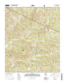 Penfield Georgia Current topographic map, 1:24000 scale, 7.5 X 7.5 Minute, Year 2014