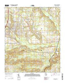 Perry East Georgia Current topographic map, 1:24000 scale, 7.5 X 7.5 Minute, Year 2014