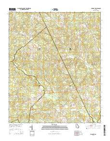Philomath Georgia Current topographic map, 1:24000 scale, 7.5 X 7.5 Minute, Year 2014
