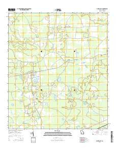 Pine Valley Georgia Current topographic map, 1:24000 scale, 7.5 X 7.5 Minute, Year 2014