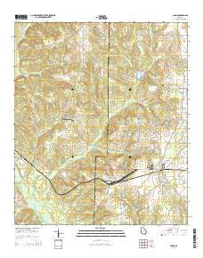 Plains Georgia Current topographic map, 1:24000 scale, 7.5 X 7.5 Minute, Year 2014