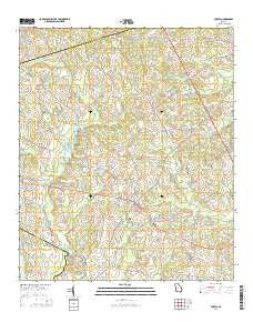 Portal Georgia Current topographic map, 1:24000 scale, 7.5 X 7.5 Minute, Year 2014